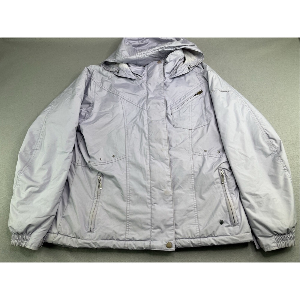 Columbia Vertex Ski Jacket Women's Large Purple Waterproof Breathable Fabric